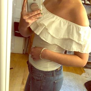 H&M off the shoulder ruffle top